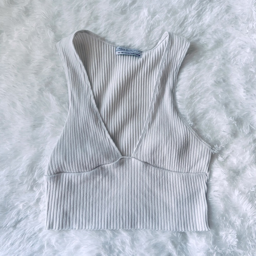 UO White Crop Tank